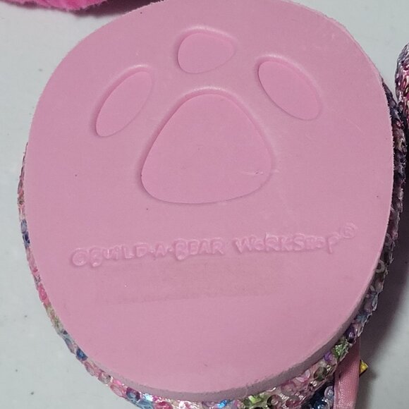 Build a Bear Dance Clothes Accessories Lot of 4 Sequin Shoes 2 Shorts Hat Pink - Picture 6 of 8